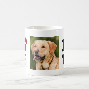 Kärlek Paw Print Animal Lover Hund älskare Photo Kaffemugg