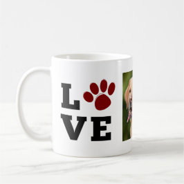 Kärlek Paw Print Animal Lover Hund älskare Photo Kaffemugg
