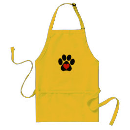 KÄRLEK Paw-utskrift Förkläde