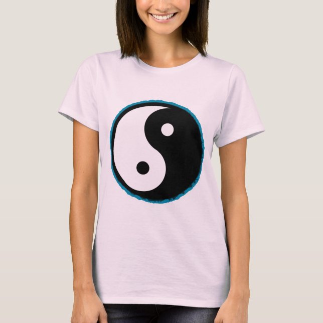 Kärlek, Peace and Tie Dye Yin Yang Top T Shirt (Framsida)