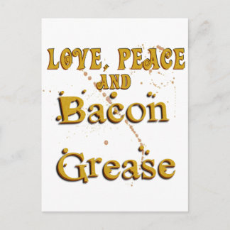 Kärlek Peace & Bacon Grease Vykort