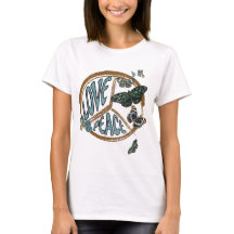 Kärlek Peace Butterflies Vintage Summer Hippie