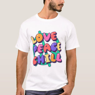 Kärlek Peace Chill, Groovy Vibes Art T Shirt