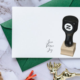 Kärlek Peace Joy inspirationskälla Julen Bläck Stämpel