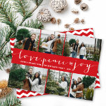 Kärlek Peace Joy Red Band Modern 6 Photo Collage Julkort<br><div class="desc">Designad av tjock*fa*tin. Enkel att anpassa med egen text,  bild eller bild. Kontakta tjock*fa*tin direkt om du vill ha anpassningsbar. Avgifter för anpassningsbar gäller. www.zazzle.com/fat_fa_tin www.zazzle.com/color_therapy www.zazzle.com/fatfatin_blue_knot www.zazzle.com/fatfatin_red_knot www.zazzle.com/fatfatin_mini_me www.zazzle.com/fatfatin_box www.zazzle.com/fatfatin_design www.zazzle.com/fatfatin_ink.</div>