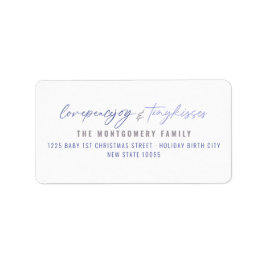 Kärlek Peace Joy Tiny Kisses Baby 1 jul Returadress Etikett