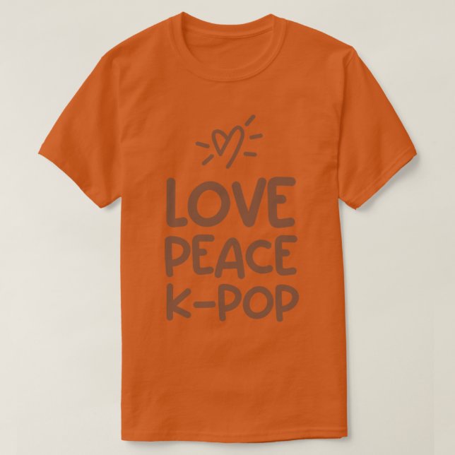 Kärlek Peace KPOP 1 T Shirt (Design framsida)