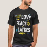 Kärlek Peace Latkes Hanukkah Chanukah Jewish 2 T Shirt<br><div class="desc">Kärlek Peace Latkes Hanukkah Chanukah Jewish 2.</div>