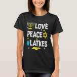 Kärlek Peace Latkes Hanukkah Chanukah Jewish T Shirt<br><div class="desc">Kärlek Peace Latkes Hanukkah Chanukah Jewish .</div>