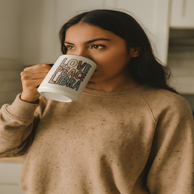 Kärlek Peace Libra 15 oz Combo Mugg (Skapare uppladdad)