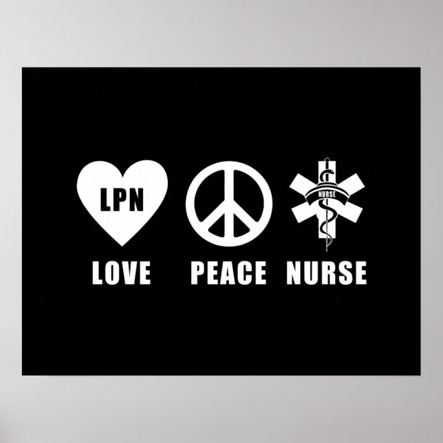 Kärlek Peace LPN Poster (Framsidan)