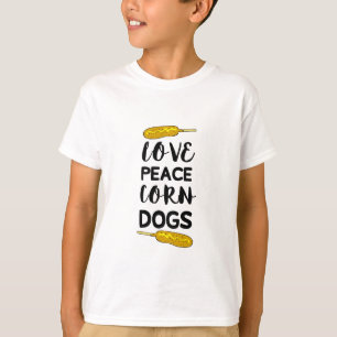 Kärlek Peace Maj Hund Funny Food Älskare T Shirt