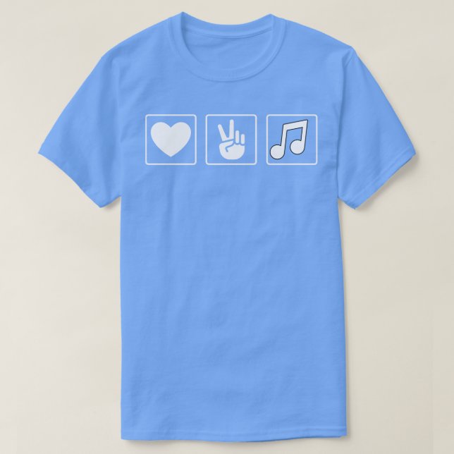 Kärlek Peace Music T Shirt (Design framsida)