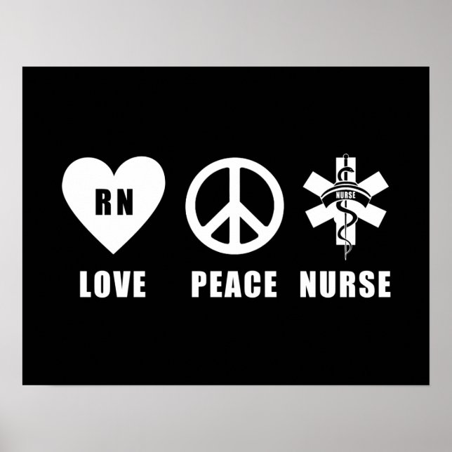 Kärlek Peace RN Poster (Framsidan)