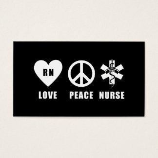 Kärlek Peace RN Visitkort