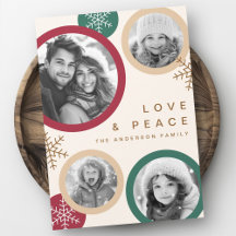 Kärlek peace snöflingor christmas-foto helgdag