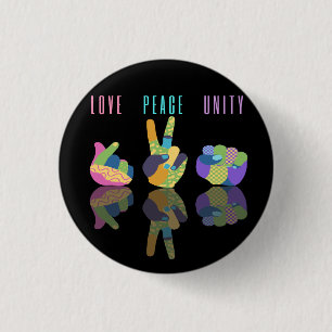 Kärlek Peace Unity Hand-tecken Knapp