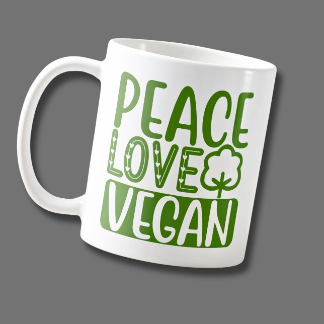 Kärlek Peace Vegan Kaffemugg (Skapare uppladdad)