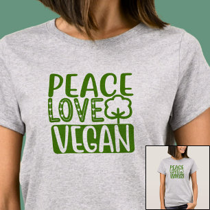 Kärlek Peace Vegan - Ljuset Färg T Shirt