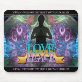 Kärlek Peace Zen Yoga Fractal Art Mousepad Musmatta