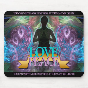 Kärlek Peace Zen Yoga Fractal Art Mousepad Musmatta