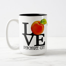 KÄRLEK Peachtree City Georgia 15oz Två-Tonad Mugg