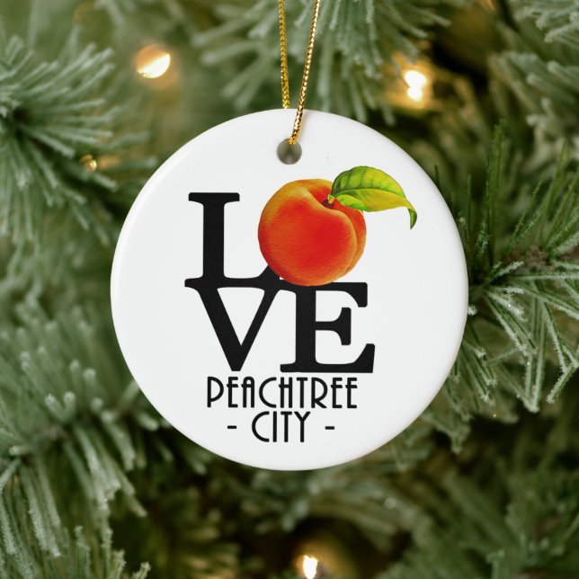 KÄRLEK Peachtree City Julgransprydnad Keramik (Träd)