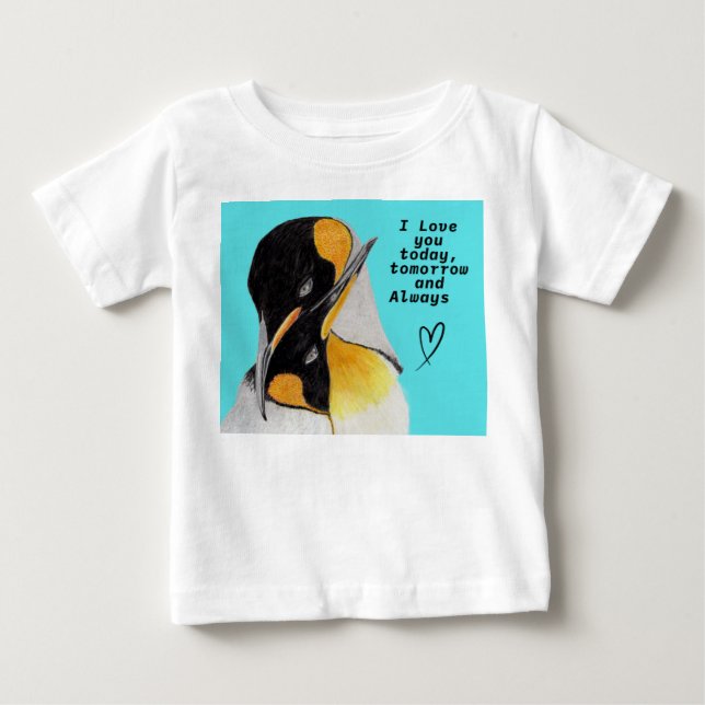 Kärlek Penguin T Shirt (Framsida)