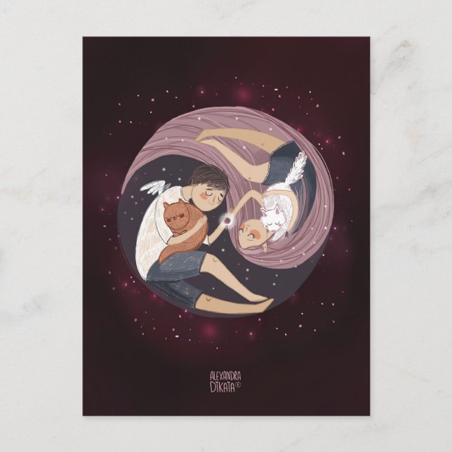 KÄRLEK perfekt par Alla hjärtans dag Helg Vykort (Framsida)