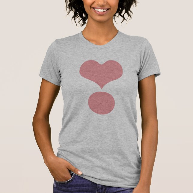 Kärlek Period Heart T Shirt (Framsida)