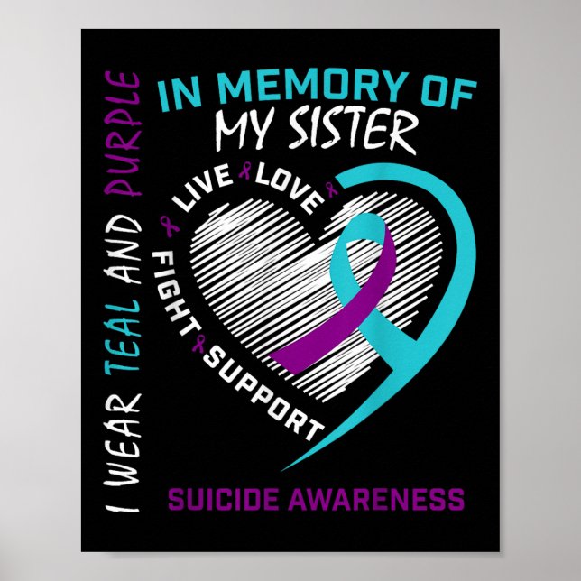 Kärlek Person Till Minne Av Syster Suicide Awarene Poster (Framsidan)