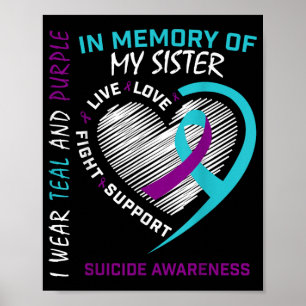 Kärlek Person Till Minne Av Syster Suicide Medvete Poster