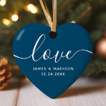 Kärlek Personlig Par - marinfoto Ornament<br><div class="desc">Kärlek Personlig Par Photo Ornament Romantisk ornament som ger en underbar gåva till helgdagarna. Det skulle också göra en underbar bröllopsförmån. Anpassa det här anpassad design med eget foto och egen text.</div>