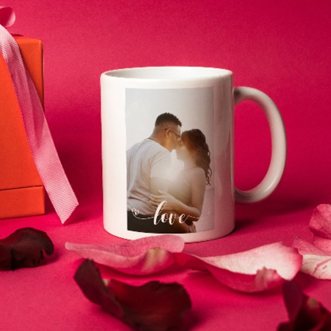 Kärlek Personlig Photo Valentine-årsdagen Kaffemugg (Skapare uppladdad)