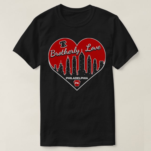 Kärlek Philadelphia PA Philly Älskare Heart City S T Shirt (Design framsida)