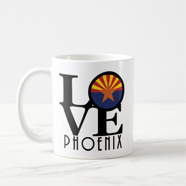 KÄRLEK Phoenix ,Arizona 11oz Kaffemugg (Vänster)