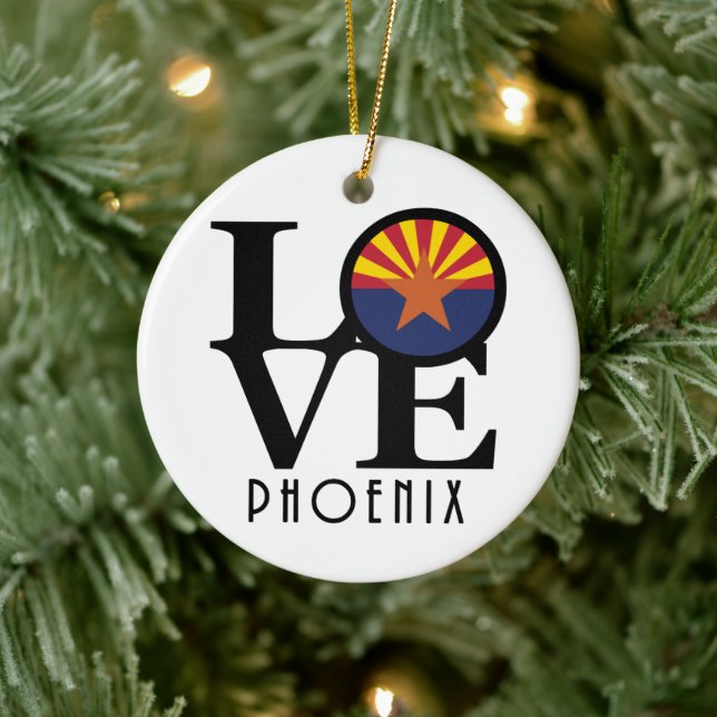 KÄRLEK Phoenix Arizona Julgransprydnad Keramik (Träd)