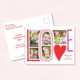 KÄRLEK Photo Collage Valentine vykort