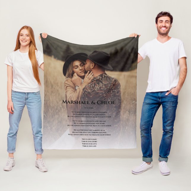 kärlek Photo Sång lyrics Fleece Blanket (På plats)