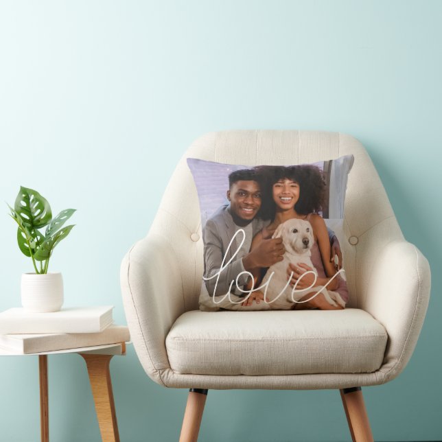 Kärlek Photo Template Personlig Par Kudde (Stol)