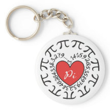 Kärlek Pi 3.14 Mönster Math ThLED Keychain
