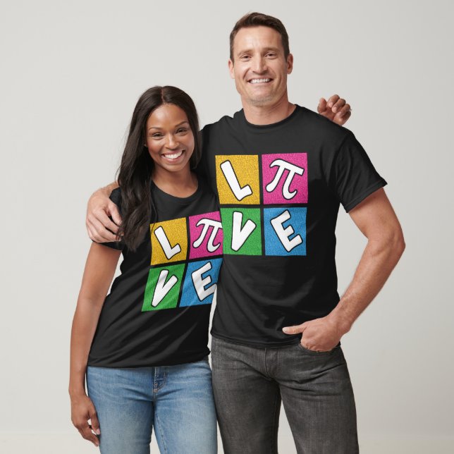 KÄRLEK PI-popup-designmatematisk design T Shirt (Unisex)