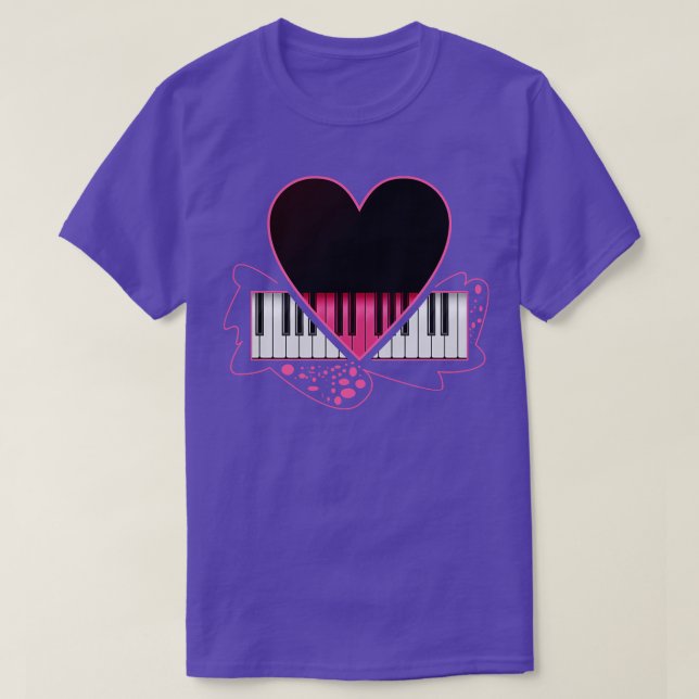 Kärlek pianist t shirt (Design framsida)