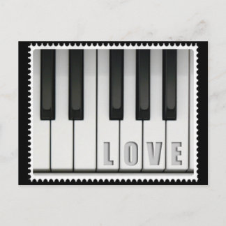 Kärlek Piano Vykort
