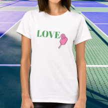 KÄRLEK Pickleball / Grön KÄRLEK med Rosa Paddle Bo