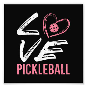 Kärlek Pickleball Heart Pickle Boll Women Kids Kid Fototryck