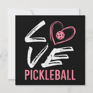 Kärlek Pickleball Heart Pickle Boll Women Kids Kid Inbjudningar