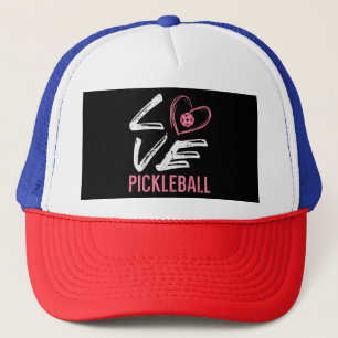 Kärlek Pickleball Heart Pickle Boll Women Kids Kid Keps