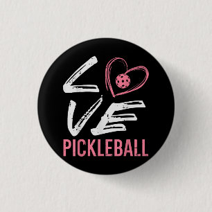 Kärlek Pickleball Heart Pickle Boll Women Kids Kid Knapp