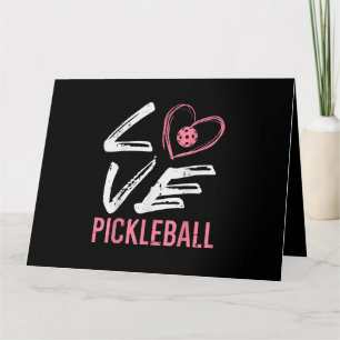 Kärlek Pickleball Heart Pickle Boll Women Kids Kid Kort